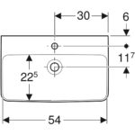 Umývadlo Geberit Selnova Compact: B=60cm, T=37cm