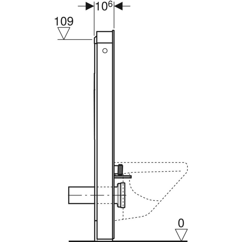 Sanitárny modul Geberit Monolith pre závesné WC, 114 cm, biele sklo, hliník