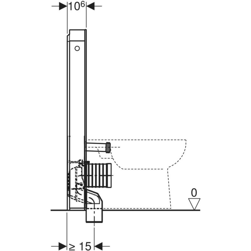 Sanitárny modul Geberit Monolith pre stojacie WC, 101cm, predné opláštenie sklo,hliník