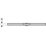 Sprchový žľab Geberit CleanLine60: L=30-90cm, brúsená ušľachtilá oceľ, 154.456.00.1