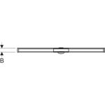 Sprchový žľab Geberit CleanLine20: L=30-130cm, ušľachtilá oceľ elektricky leštená