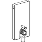 Sanitárny modul Geberit Monolith Plus pre stojacie WC, 101 cm, biele sklo, hliník