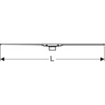 Sprchový žľab Geberit CleanLine20: L=30-90cm, brúsená ušľachtilá oceľ, 154.450.00.1