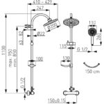 Sprchová súprava+sprchová term.batéria s horným vývodom 2962