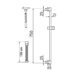 Sprchová súprava ECO, chróm
