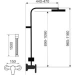 Sprchová súprava + sprchová termostatická batérie 2862