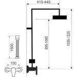 Sprchová súprava ECO+ sprch.termostatická batéria 57963- chróm