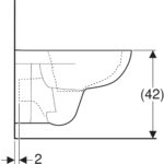 Závesné WC s hlbokým splachovaním Geberit Selnova, Rimfree: biela