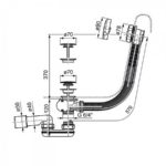 Vaňový odtokový komplet s prepadom II, chróm