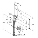 OBJEKTA umývadlová jednopáková batéria DN 15