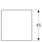 Sklenená polička Geberit Xeno2: B=45cm, H=0.8cm, T=45cm