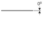 Sklenená polička Geberit Xeno2: B=45cm, H=0.8cm, T=45cm