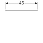 Sklenená polička Geberit Xeno2: B=45cm, H=0.8cm, T=45cm