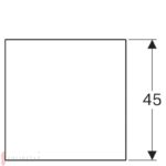 Sklenená polička Geberit Xeno2: B=45cm, H=0.8cm, T=45cm