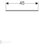 Sklenená polička Geberit Xeno2: B=45cm, H=0.8cm, T=45cm