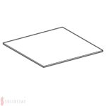 Sklenená polička Geberit Xeno2: B=45cm, H=0.8cm, T=45cm