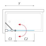 Vaňová zástena TV2 970/1420 LH/ČS