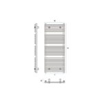 Kúpeľňový radiátor MARS AR1, 1200 x 750, 856W