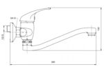 Drezová umývadlová batéria 100 mm METALIA 55, chróm