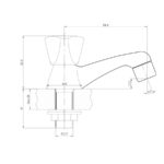 Umývadlový kohútik SOLID stojankový, Kasia, chróm