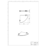 Rohová polička METALIA 11, chróm