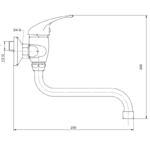 Drezová umývadlová batéria 100 mm METALIA 55, chróm