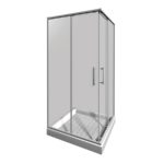 Štvorcový sprchovací kút JIKA Lyra Plus, biely lesklý profil/sklo Transparent