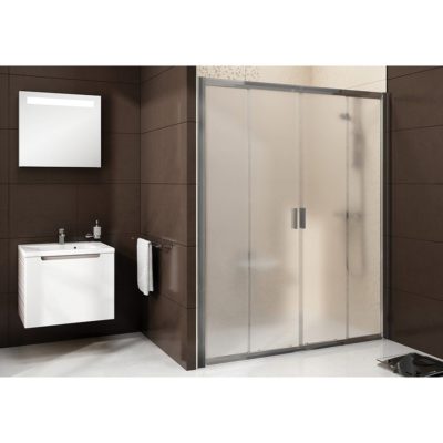 BLDP4-160 Sprchové dvere do niky lesklý hliník + transparent, 0YVS0C00Z1