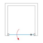 Sprchové dvere jednokrídlové PXDO1N 900/2000 LH/ČS