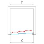 Sprchové dvere PD3N 800/1900 B/GRAPE