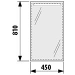 Zrkadlo s LED osvetlením 450 x 810 mm, JIKA Clear