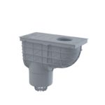 Univerzálny lapač strešných splavenín 300x155/125 mm priamy ŠEDÝ