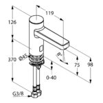 ZENTA E elektronická umývadlová batéria DN 15