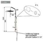Sprchový systém FLORIDA bez batérie, chróm