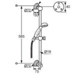 ADLON sprchová súprava,pozlátená
