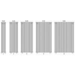 Dizajnový radiátor kúpeľňový vertikal CEZAR AD1, 1000 x 700, 758W GR