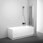 VS3 130 Vaňová zástena skladacia trojdielna white+rain