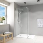 Bezrámová sprchová zástena Equi Walk In 800/2000 mm, chróm/sklo, číre