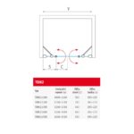 Sprchové dvere TDN2 1500/2000 S/ČS