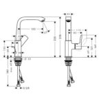 HG Metris Umývadlová páková batéria 230 DN15