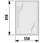 Zrkadlo s LED osvetlením 550 x 810 mm, JIKA Clear