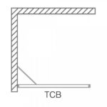 Bočná zástena k sprchovým dverám TCB 1000/2000 S/ČS