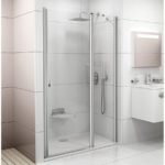 CSD2-120 Sprchové dvere do niky lesklý hliník
