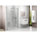 CSD2-120 Sprchové dvere do niky lesklý hliník