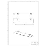 Polička rovná METALIA 11, chróm
