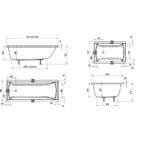 Vaňa CLASSIC 120x70 snowwhite, C861000000