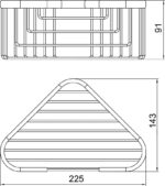 Rohová polička malá hlboká METALIA Drôtený program, chróm
