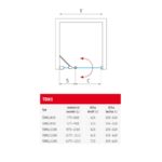 Sprchové dvere TDN1 900/2000 S/ČS