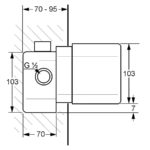 KLUDI podomietkové teleso DN 15