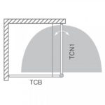 Bočná zástena k sprchovým dverám TCB 800/2000 LH/ČS